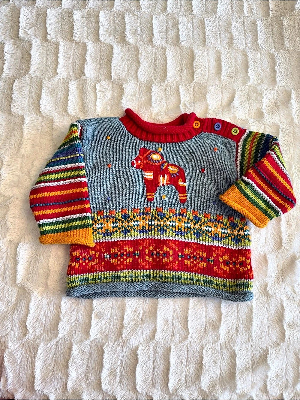 Hanna Andersson Baby Wooden Horse Sweater